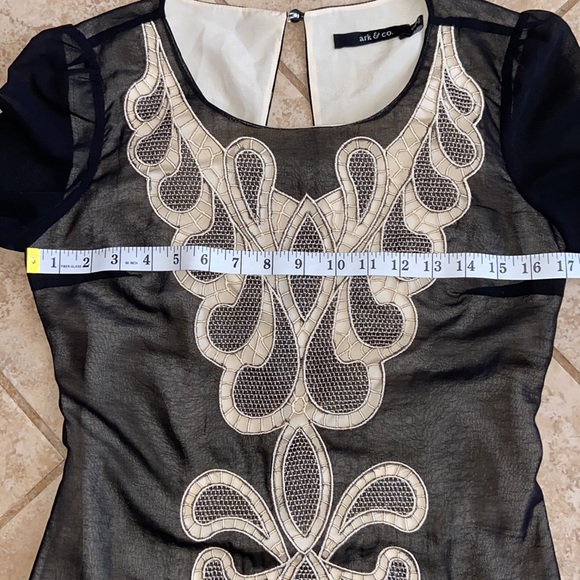 Ark & Co Tunic Dress with Shear Black Overlay - Picture 11 of 12